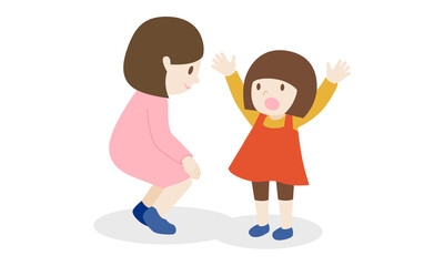 子供が話をしている様子