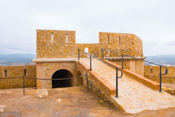 Segorbe, province of Castellon, Valencian Community, Spain. Castle Alcázar of Segorbe ruins on Sopeña hill (Castle of the Star). Beautiful natural area.