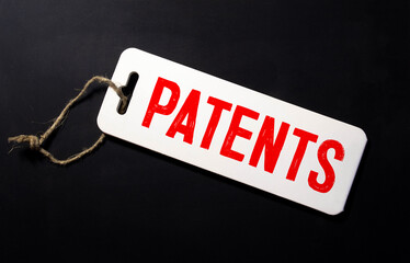 Patent law book. Justice and legislation concept.