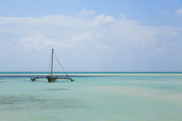 Zanzibar beach landscape, Tanzania, Africa panorama