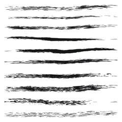 Set of 10 pieces grunge texture frame. Vector brush stroke. Abstract isolated stock vector template.Vector illustration.