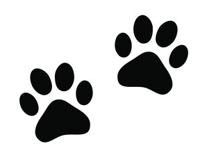 ANIMAL PAW PRINT. PET FOOT SHAPE MARK SYMBOL.