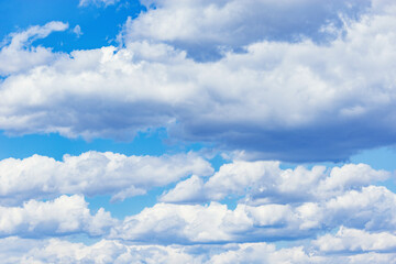 Clouds on the blue sky.