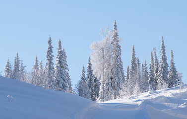 winters mountains, Sheregesh, siberia Russia