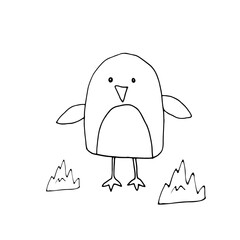 Cute penguin Cartoon Animal baby and children print design Vector Illustration