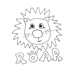 Cute Lion Cartoon Animal baby and children print design Vector Illustration