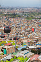 on the heights of Ciudad Bolivar from the cable car, Bogota, Colombia