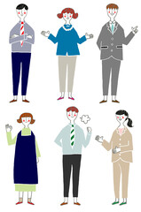 色々なシチュエーションの男女