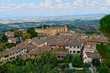 Fototapeta na wymiar Multepulciano Aerial View in Tuscany