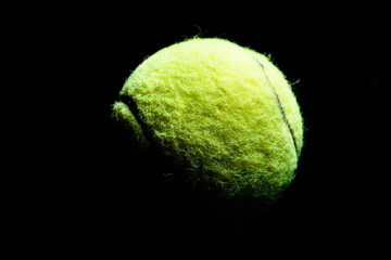 High Contrast Isolated Tennis Ball in Shadow
