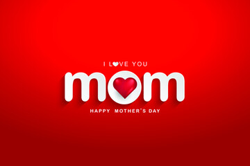 happy mothers day greeting card vector illustration
