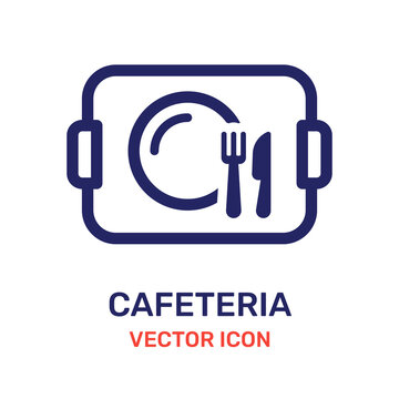 Meal in cafeteria icon