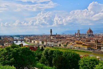 Panorama of Florence Italy from the Piazzale Michelangelo