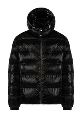 Black winter zipped down jacket