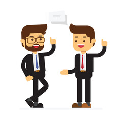 two business man discussing business strategy