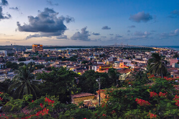 panoramic image of the city in the late afternoon