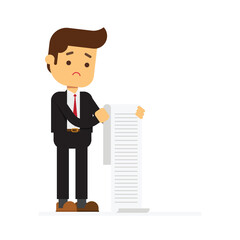 business man confused bill