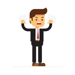Business man angry