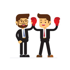 Fighting business partner or colleague