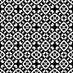  Geometric vector pattern with Black and white colors. Seamless abstract ornament for wallpapers and backgrounds.