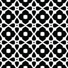  Geometric vector pattern with Black and white colors. Seamless abstract ornament for wallpapers and backgrounds.