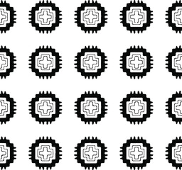  Geometric vector pattern with Black and white colors. Seamless abstract ornament for wallpapers and backgrounds.