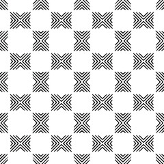  Geometric vector pattern with Black and white colors. Seamless abstract ornament for wallpapers and backgrounds.