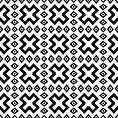  Geometric vector pattern with Black and white colors. Seamless abstract ornament for wallpapers and backgrounds.