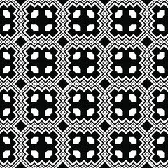 Geometric vector pattern with Black and white colors. Seamless abstract ornament for wallpapers and backgrounds.