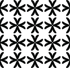 Geometric vector pattern with Black and white colors. Seamless abstract ornament for wallpapers and backgrounds.