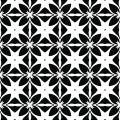 Geometric vector pattern with Black and white colors. Seamless abstract ornament for wallpapers and backgrounds.