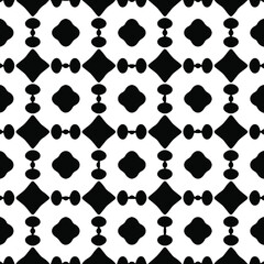 Geometric vector pattern with Black and white colors. Seamless abstract ornament for wallpapers and backgrounds.