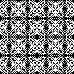 Geometric vector pattern with Black and white colors. Seamless abstract ornament for wallpapers and backgrounds.