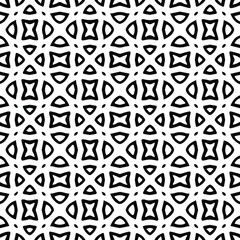 Geometric vector pattern with Black and white colors. Seamless abstract ornament for wallpapers and backgrounds.