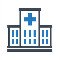 Clinic icon, vector and glyph