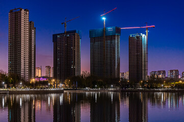 Construction and expansion of the construction site scene in Changchun, China