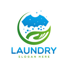 Laundry Logo Design Vector Template, Emblem, Concept Design, Creative Symbol, Icon