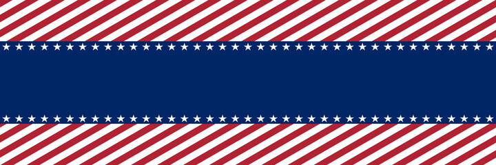 usa patriotic panoramic vector background or template