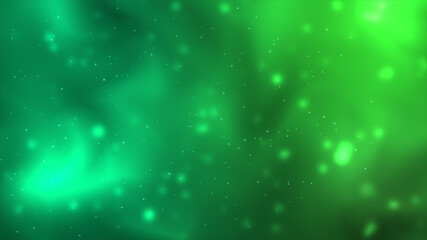 Green space floating particles background