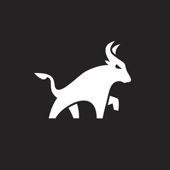 Black Bull logo concept. Bison logo