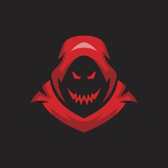Red Devil logo vector. Demon vector.