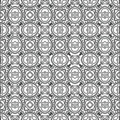 Geometric vector pattern with Black and white colors. abstract ornament for wallpapers and backgrounds.