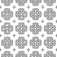 Geometric vector pattern with Black and white colors. abstract ornament for wallpapers and backgrounds.