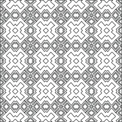 Geometric vector pattern with Black and white colors. abstract ornament for wallpapers and backgrounds.