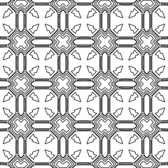 Geometric vector pattern with Black and white colors. abstract ornament for wallpapers and backgrounds.