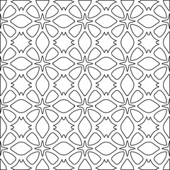 Geometric vector pattern with Black and white colors. abstract ornament for wallpapers and backgrounds.