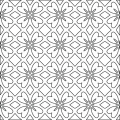 Geometric vector pattern with Black and white colors. abstract ornament for wallpapers and backgrounds.