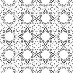 Fototapeta premium Geometric vector pattern with Black and white colors. abstract ornament for wallpapers and backgrounds.