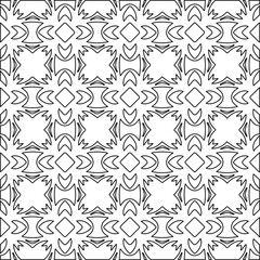 Geometric vector pattern with Black and white colors. abstract ornament for wallpapers and backgrounds.