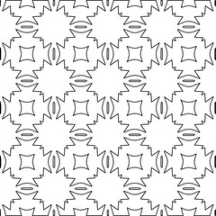 Geometric vector pattern with Black and white colors. abstract ornament for wallpapers and backgrounds.